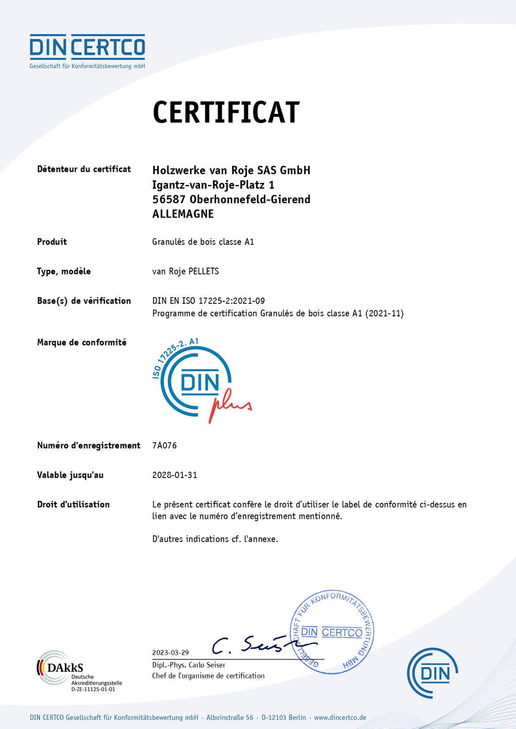 Pellet Van Roje – Palete com 65 sacos de 15 kg